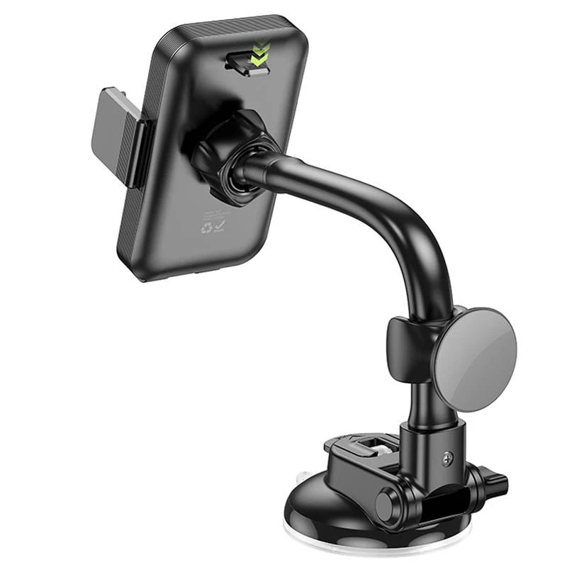 Автодержатель Hoco H27 Rock push-type (center console) – Black / Gray. Фото 3 из 6