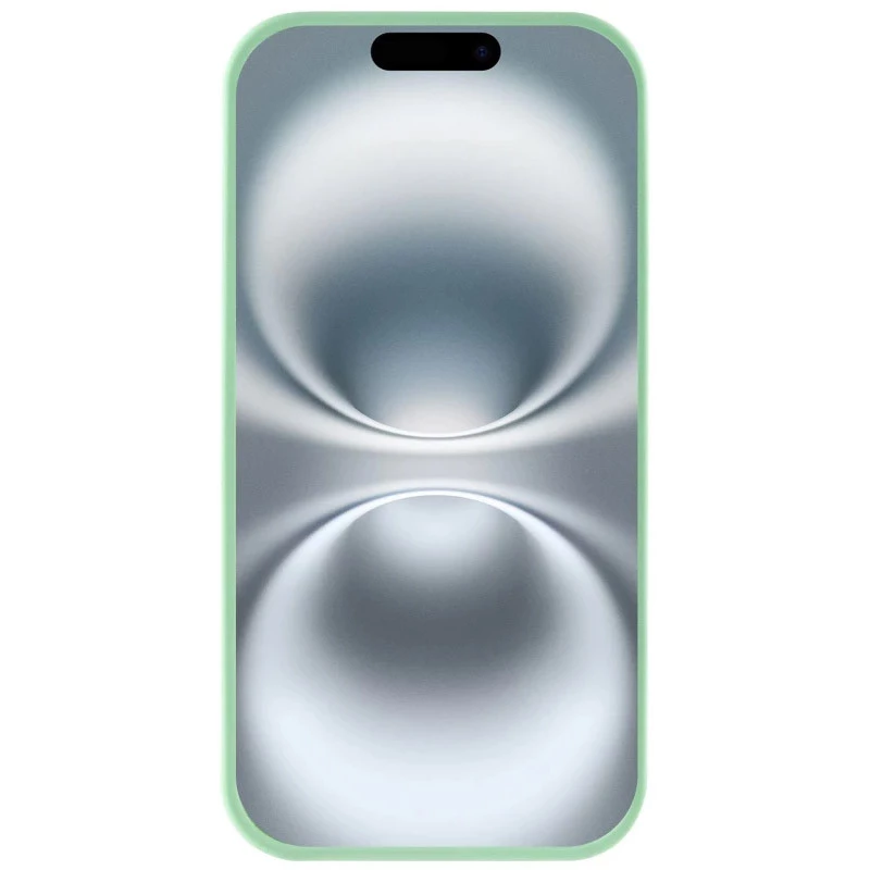 Чехол Silicone Case с закрытым низом для Apple iPhone 17e (6.1") – Зеленый / Pistachio. Фото 3 из 6
