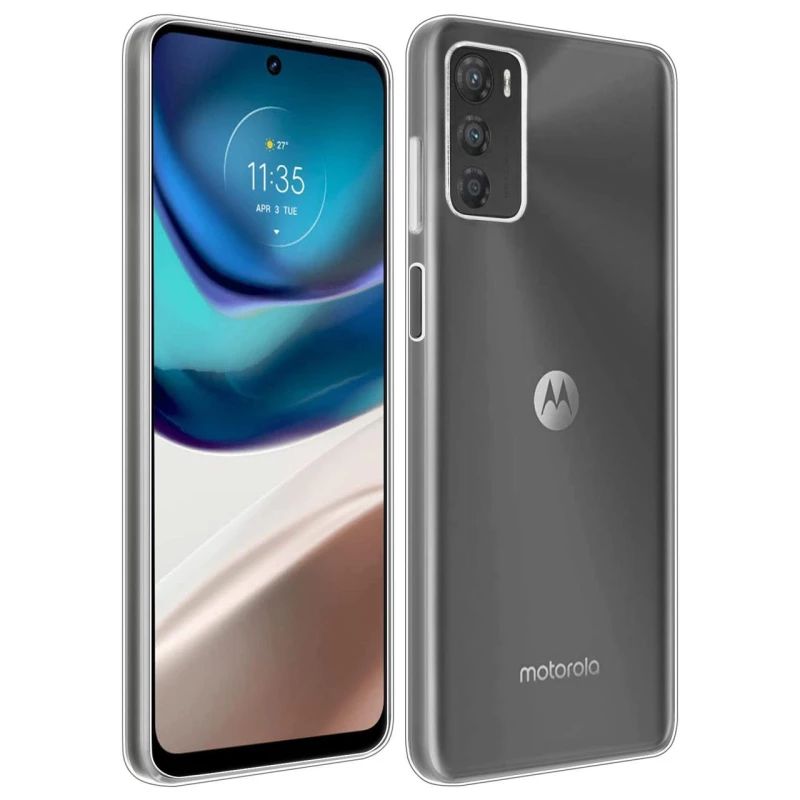 Ультратонкий силіконовий чохол 1,5 мм на Motorola Moto G42 – Безбарвний (прозорий). Фото 2 з 4