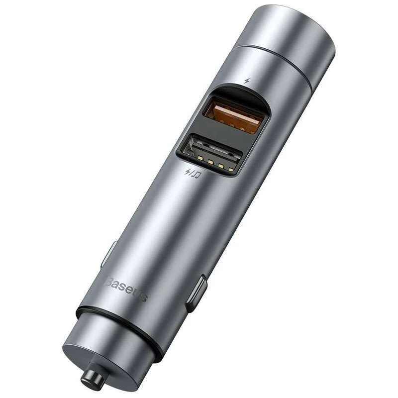 

АЗП FM-модулятор Baseus Energy Column (5V/3.1A) 2USB (CCNLZ) (Срібний)