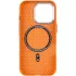Чехол TPU+PC KVZV Triangular Pattern with Magnetic Fit для Apple iPhone 16 Pro Max – Orange. Фото 5 из 7