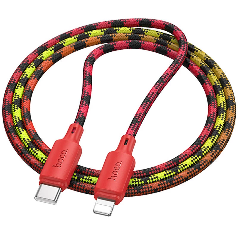 Дата кабель Hoco X116 Meridian Type-C to Lightning 27W (1m) – Gradient Red Mix. Фото 3 з 6