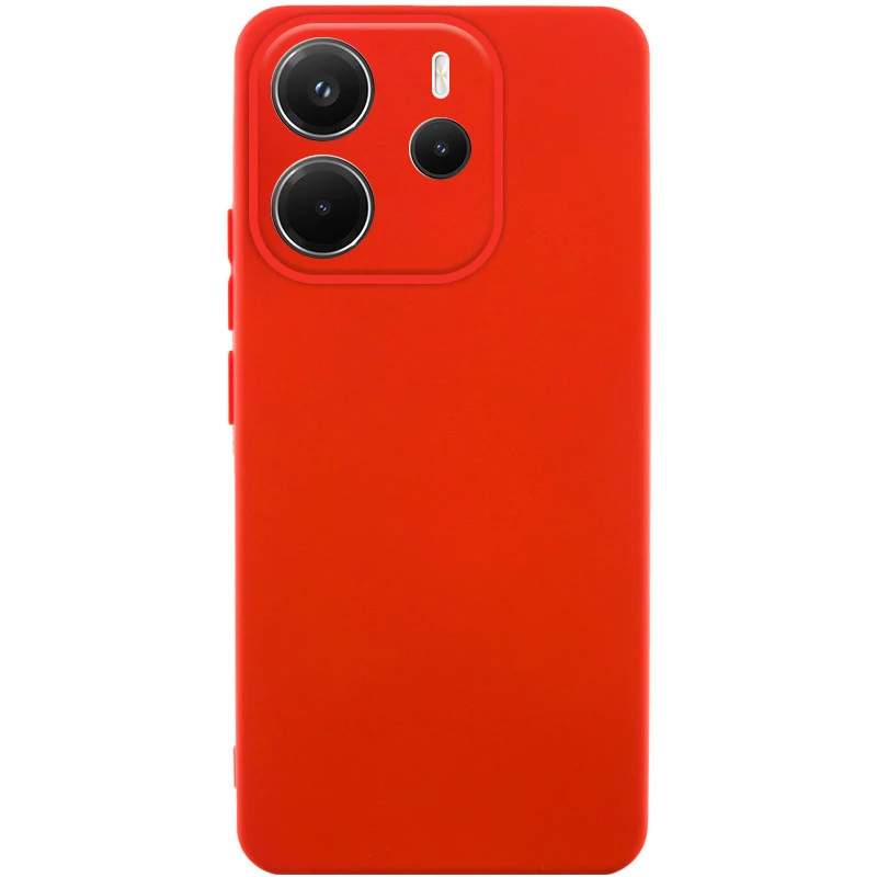 Чохол Silicone Case Lakshmi Premium з закритою камерою на Xiaomi Redmi Note 14 4G (Int. version) – Червоний / Red. Фото 1 з 1
