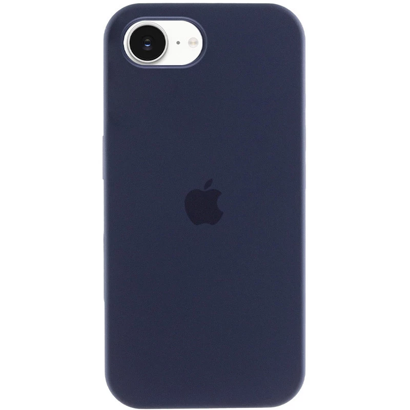 Чохол Silicone Case з закритим низом на Apple iPhone 17e (6.1") – Темно-синій / Midnight blue. Фото 2 з 6
