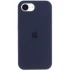 Чехол Silicone Case с закрытым низом для Apple iPhone 17e (6.1") – Темно-синий / Midnight blue. Фото 2 из 6