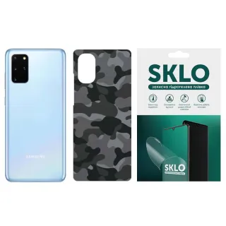 Плівка захисна SKLO Back Camo на тильну сторону на Samsung Galaxy M21 — Сірий / Army Gray
