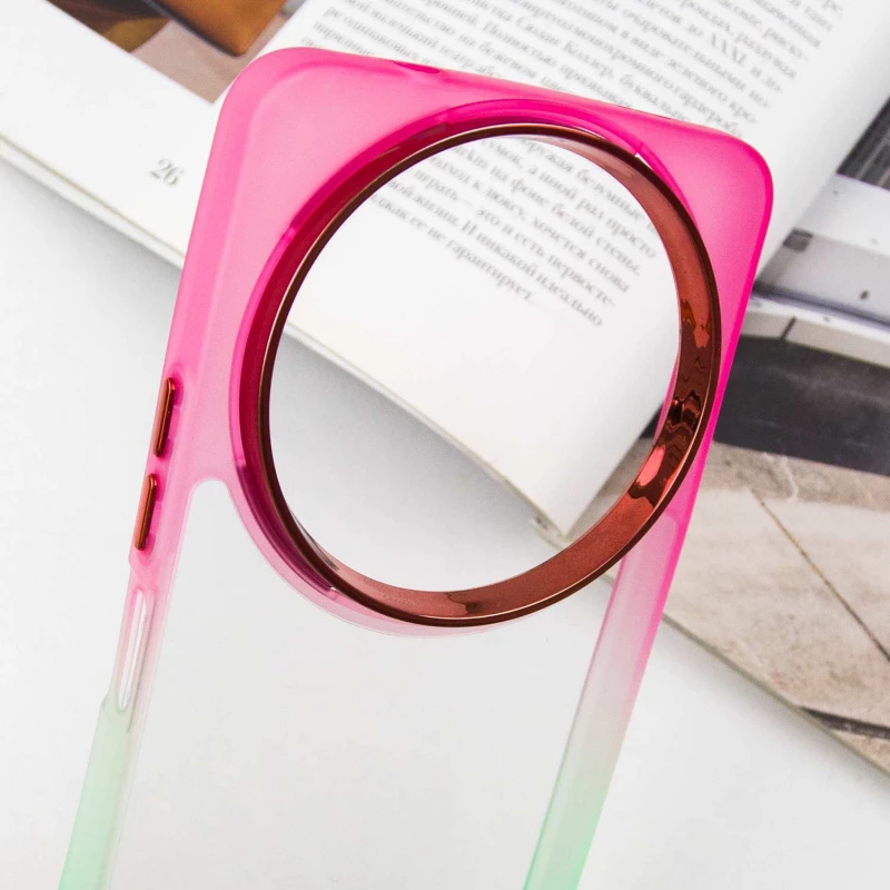 Силіконовий чохол фреш на Xiaomi Redmi A3 – Салатовий / Рожевий. Фото 9 з 9