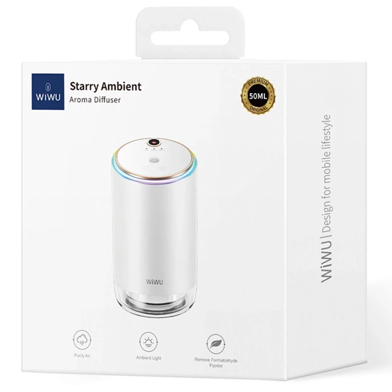 Зволожувач повітря WIWU Wi-AR003 Starry Ambient з арома-диффузором – White. Фото 4 з 5