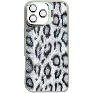Чохол TPU+PC Wild Leopard with MagSafe and Lens для Apple iPhone 15 Pro (6.1") — Grey