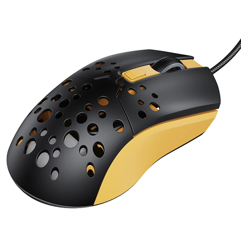 Мышь проводная Hoco GM51 Sky Luminous – Black / Yellow. Фото 3 из 5