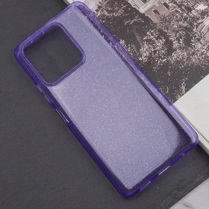 Блискучий силіконовий чохол на Xiaomi Redmi 13C – Purple. Фото 4 з 7