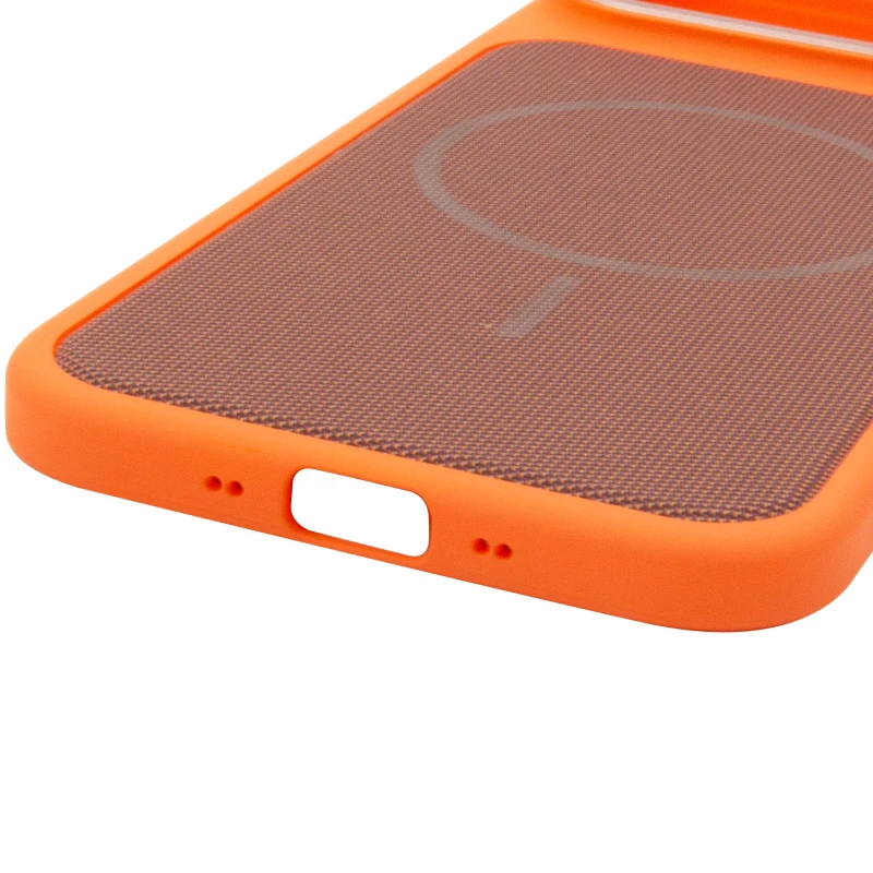 Чехол TPU TechWoven Hybrid with MagSafe для Apple iPhone 17 Air (6.5") – Orange / Brown. Фото 7 из 7