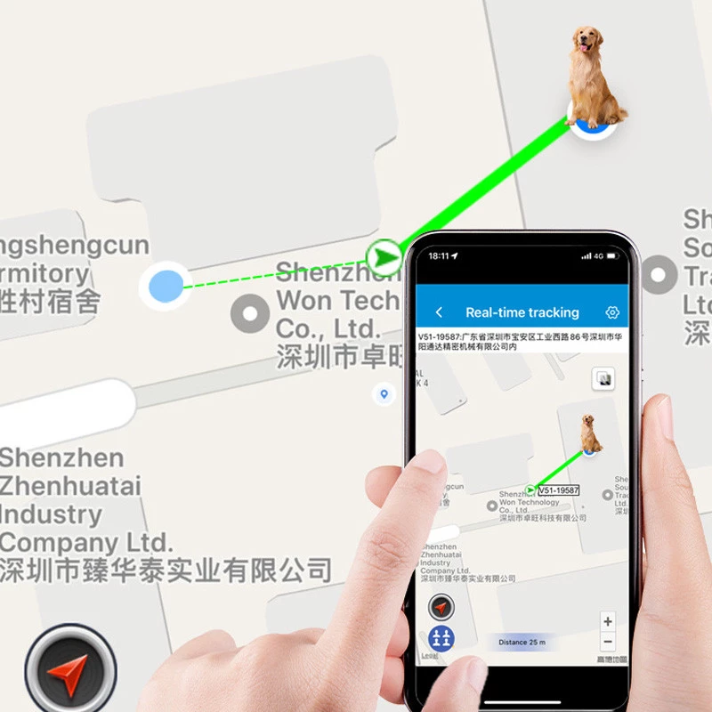 Трекер GPS для тварин V53 Pet Tracker SIM (4GLTE) 900mAh – White. Фото 3 з 3