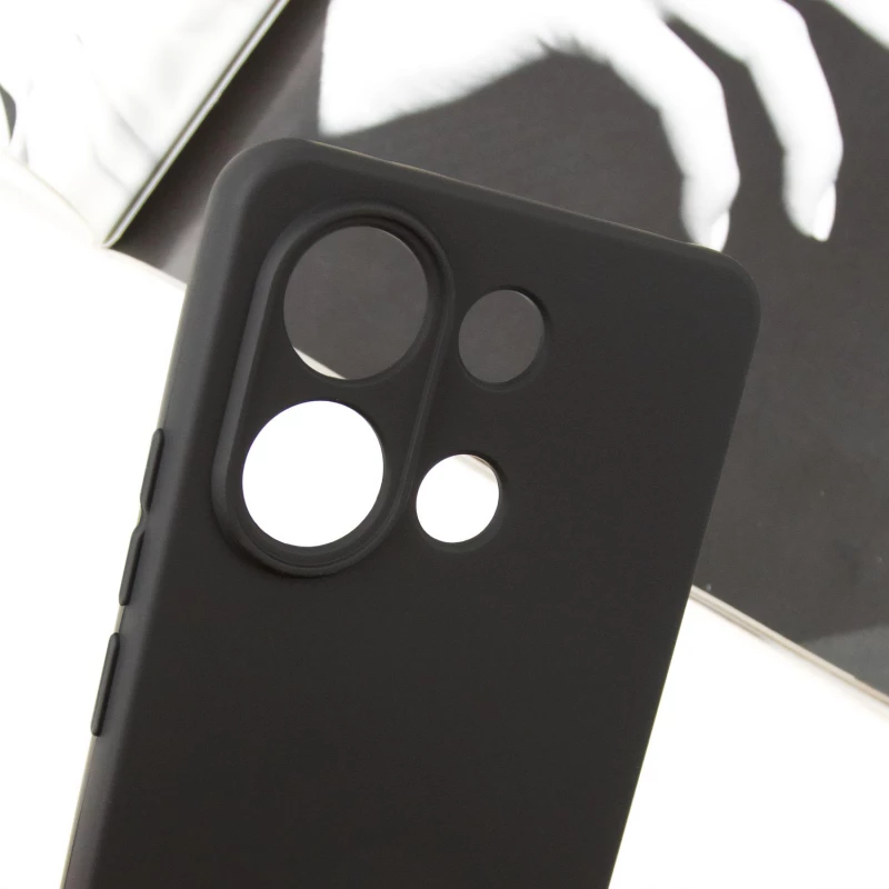 Чохол Silicone Case Lakshmi з закритою камерою на Xiaomi Redmi Note 13 4G – Чорний / Black. Фото 7 з 9