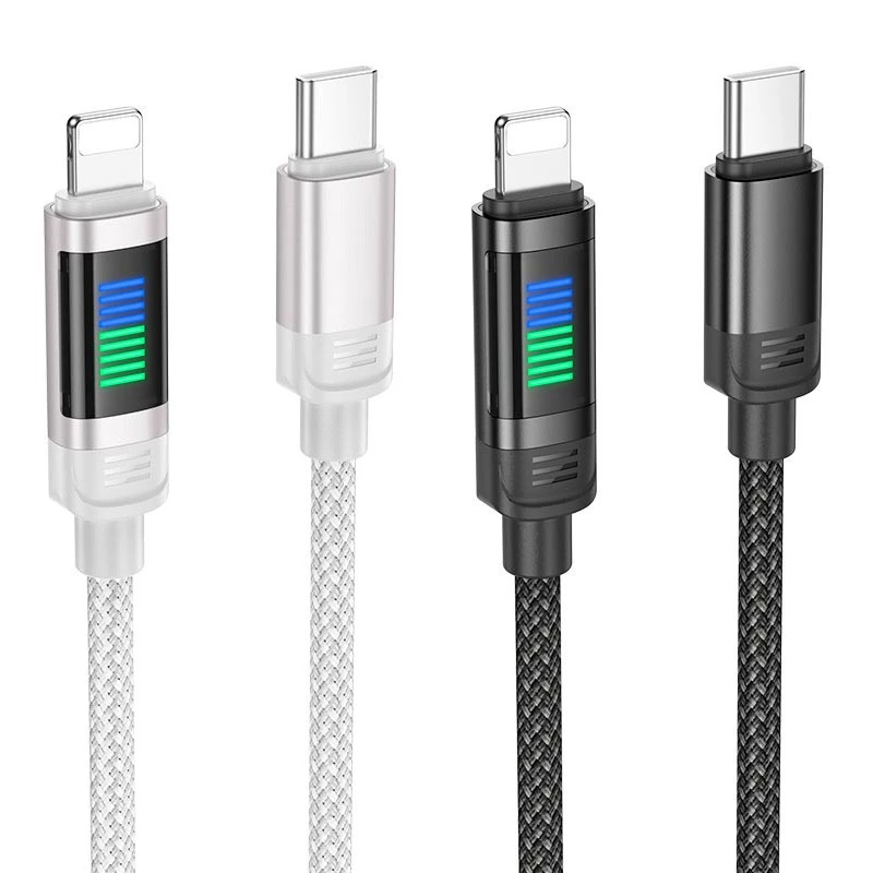 Дата кабель Hoco U126 Lantern 27W Type-C to Lightning (1.2m) фото 1 з 1