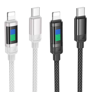 Дата кабель Hoco U126 Lantern 27W Type-C to Lightning (1.2m) фото 1 з 1