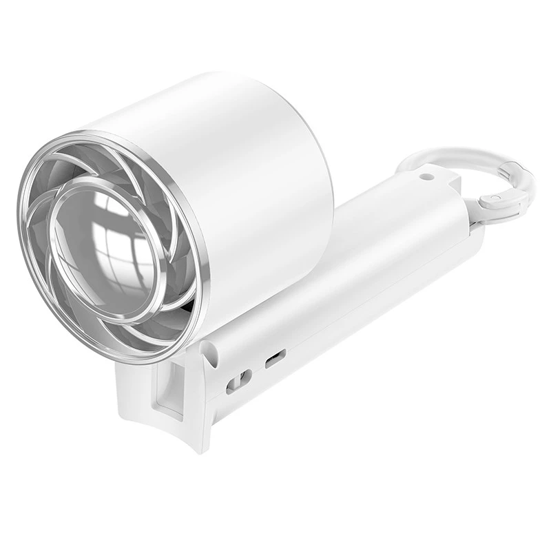 Портативний вентилятор Hoco HX61 Exquisite handheld folding fan 1200 mAh – White. Фото 4 з 8