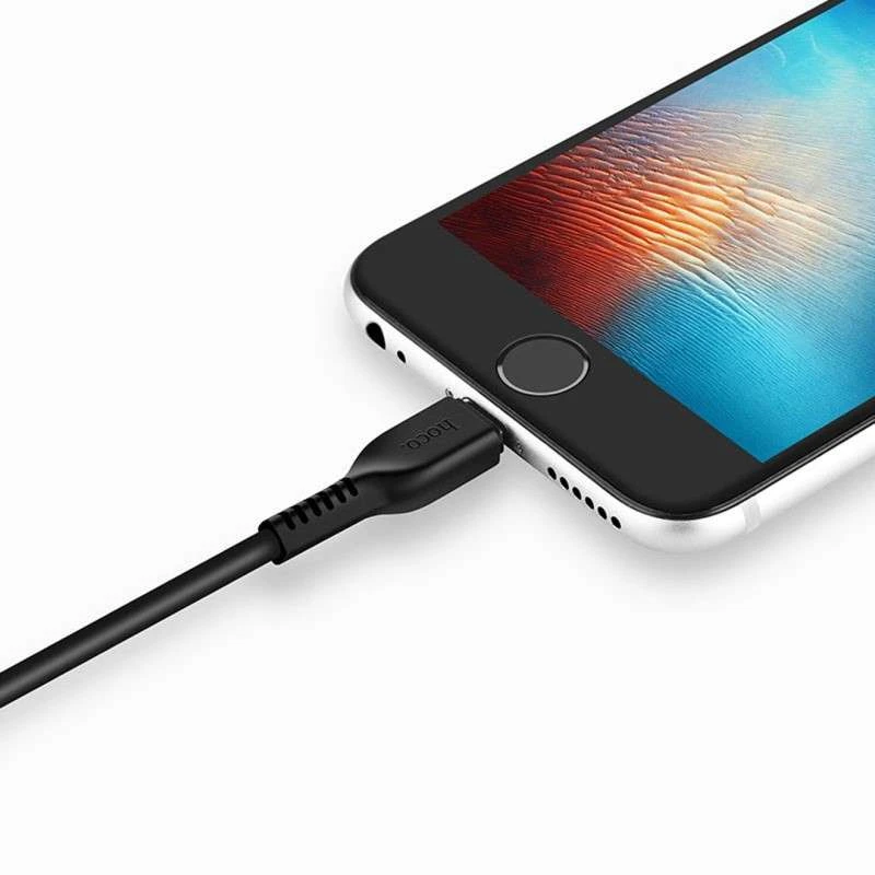 Дата кабель Hoco X20 Flash Lightning (3m) – Чорний. Фото 4 з 5