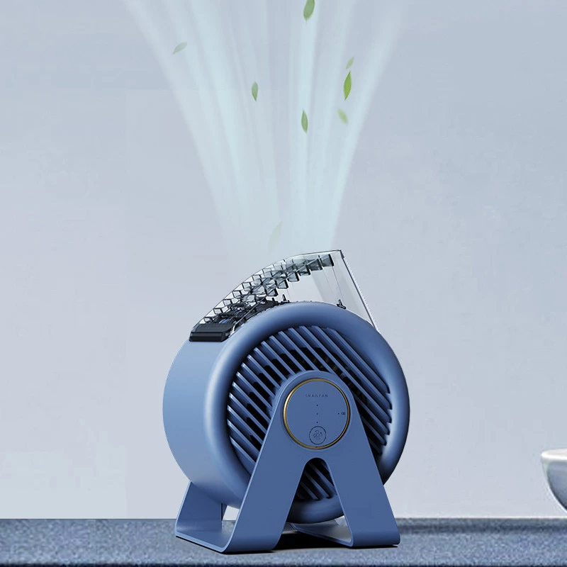 Настільний вентилятор F7-B Snail 2200mAh – Blue. Фото 5 з 7