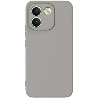Цветной силиконовый чехол GETMAN с закрытой камерой на Xiaomi Redmi Note 17 Pro Max — Серый / Lavender