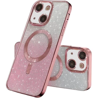 Чохол з блискітками, захисними лінзами на камеру та MagSafe на Apple iPhone 15 (6.1") фото 1 з 4