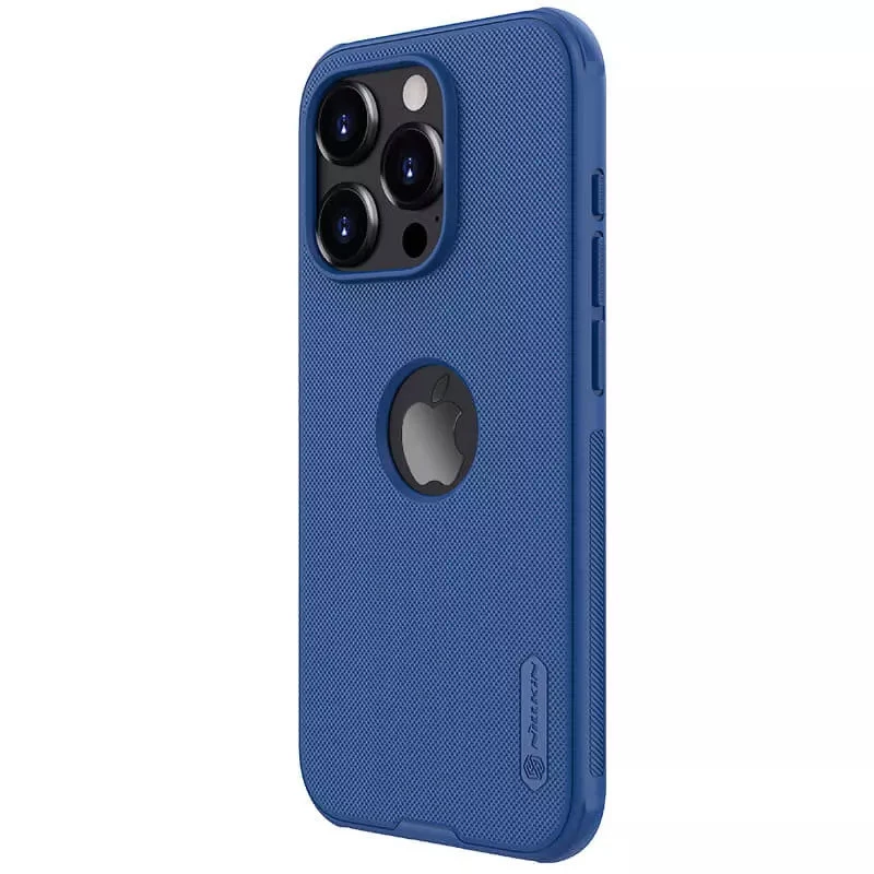 Чехол Nillkin Matte Pro с лого для Apple iPhone 15 Pro (6.1") – Синий / Blue. Фото 3 из 5