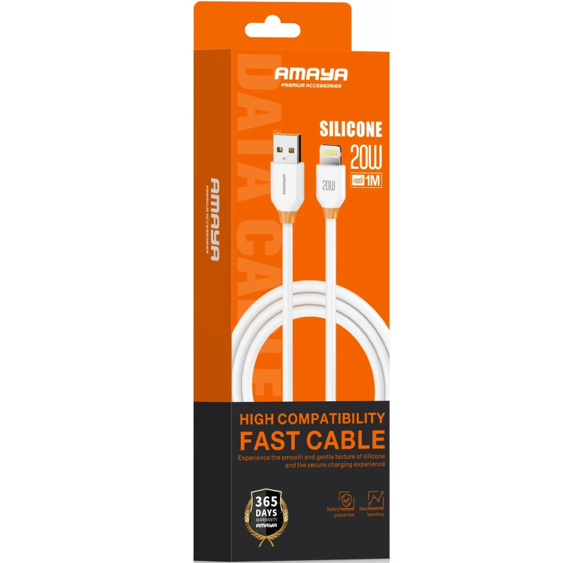 Дата кабель Amaya L09 USB to Lightning 3A (1m) – White. Фото 3 из 3