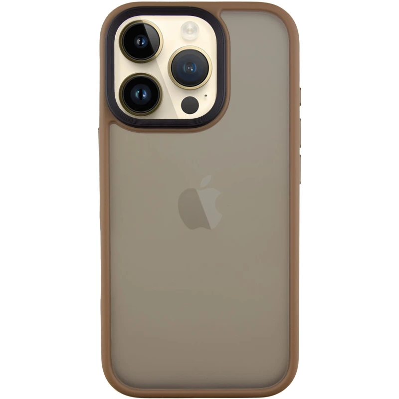 TPU+PC с металлическими кнопками для Apple iPhone 16 Pro – Золотой / Gold. Фото 1 из 6