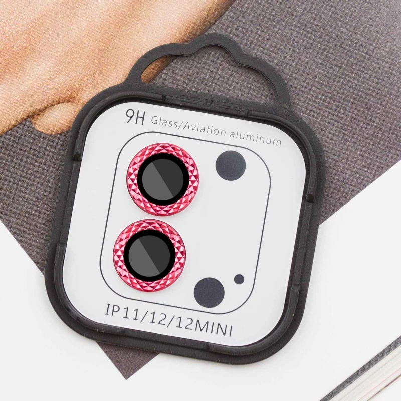 Захисне скло Metal Shine для камери на Apple iPhone 12 mini (5.4") – Червоний / Red. Фото 3 з 7