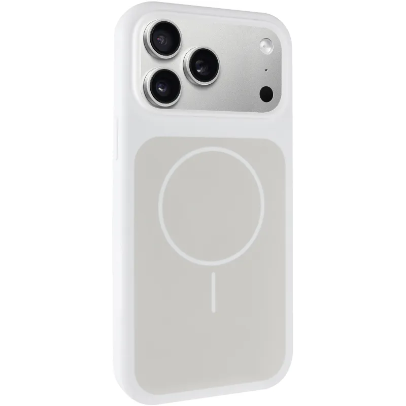 Чохол Silk Duo Color (AA) NO LOGO with Magnetic Fit для Apple iPhone 18 Pro Max – White. Фото 1 з 5