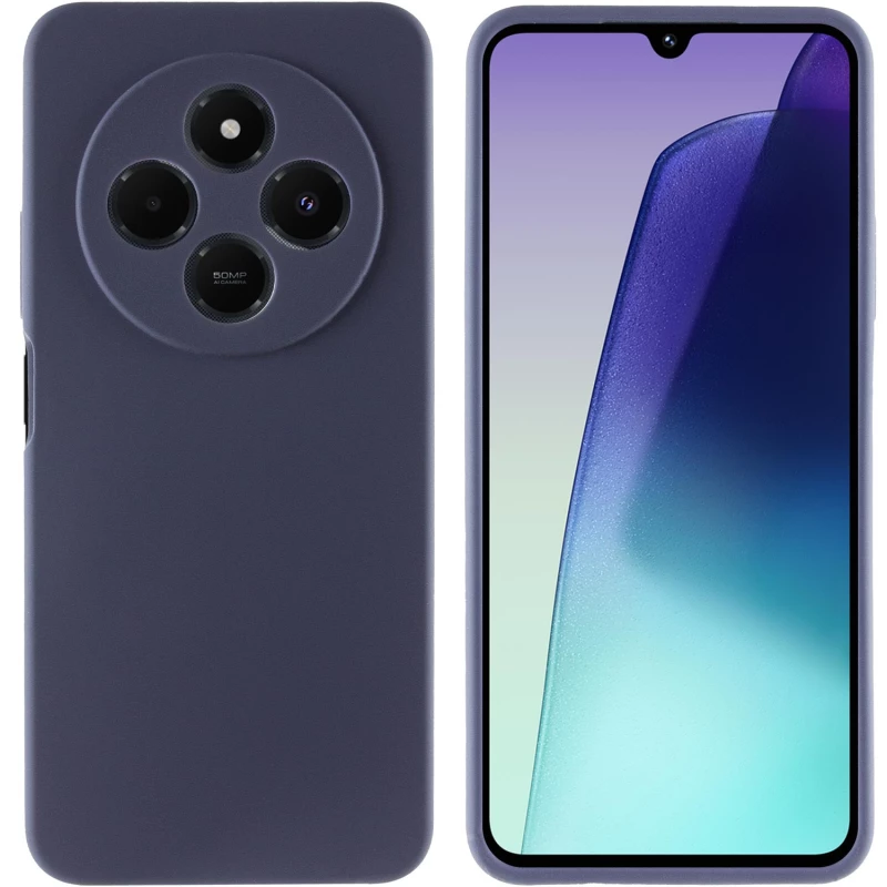 Чохол Silicone Case Lakshmi Premium з закритою камерою на Xiaomi Redmi 14C / Poco C75 – Темно-синій / Midnight blue. Фото 3 з 8