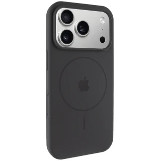 Чехол Silicone Case Full Protective (AA) V2 with MagSafe для Apple iPhone 17 Pro (6.3") — Серый / Dark Gray