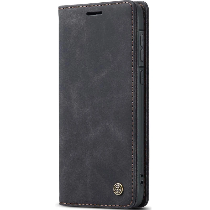 Кожаный чехол-книжка CaseMe Velvet Nubuck для Samsung Galaxy A37 5G – Black. Фото 1 из 4