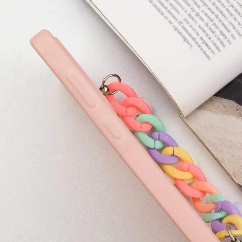 Чохол Heart з ланцюгом на Samsung Galaxy A35 – Pink Sand. Фото 6 з 6