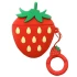 Силиконовый футляр Smile Fruits series для наушников AirPods 1/2 + кольцо – Strawberry. Фото 1 из 5