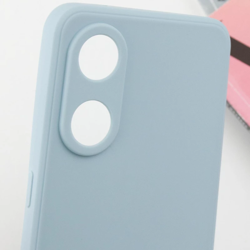 Цветной силиконовый чехол с защитой камеры для Oppo Reno 8T 4G – Серый / Smoky Gray. Фото 7 из 8