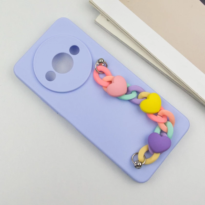 Чохол Heart з ланцюгом на Xiaomi Redmi A3 – Lilac Blue. Фото 6 з 9