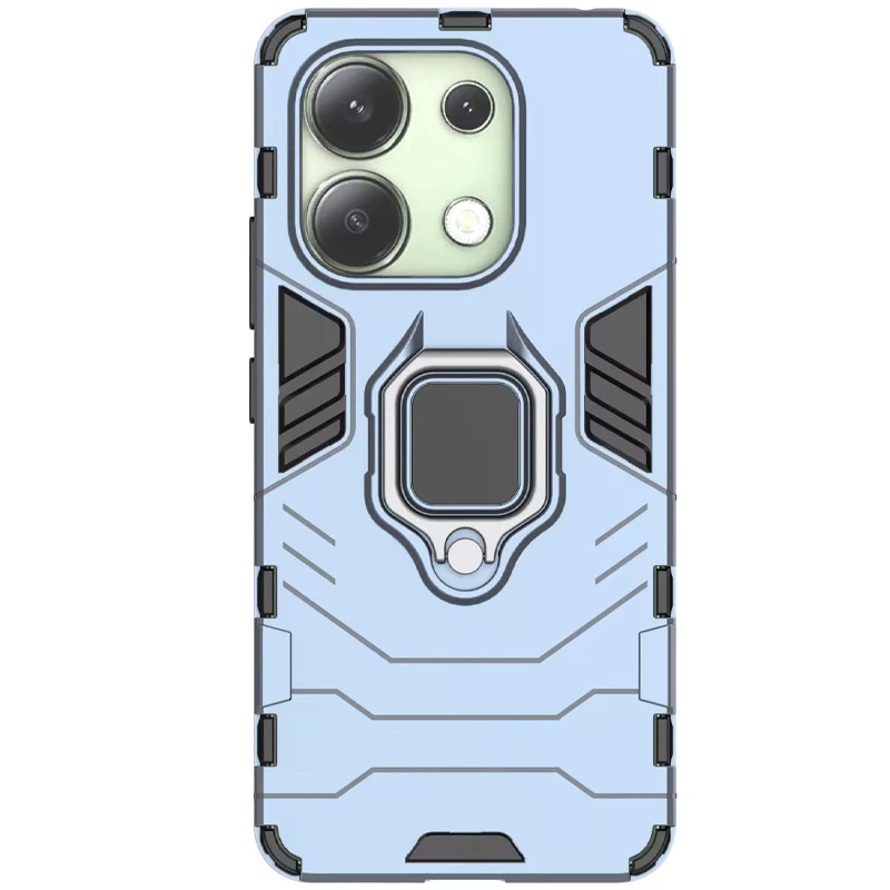 Протиударний чохол Transformer з кільцем на Xiaomi Redmi Note 13 4G – Сірий / Metal slate. Фото 4 з 5