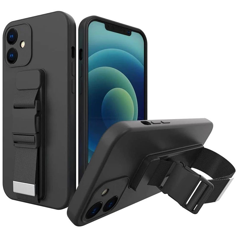 

TPU чохол Belt (with long strap) на Apple iPhone 11 (6.1") (Чорний)