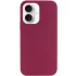 Чехол с закрытым низом Silicone Case для Apple iPhone 16 Plus – Бордовый / Maroon. Фото 2 из 4