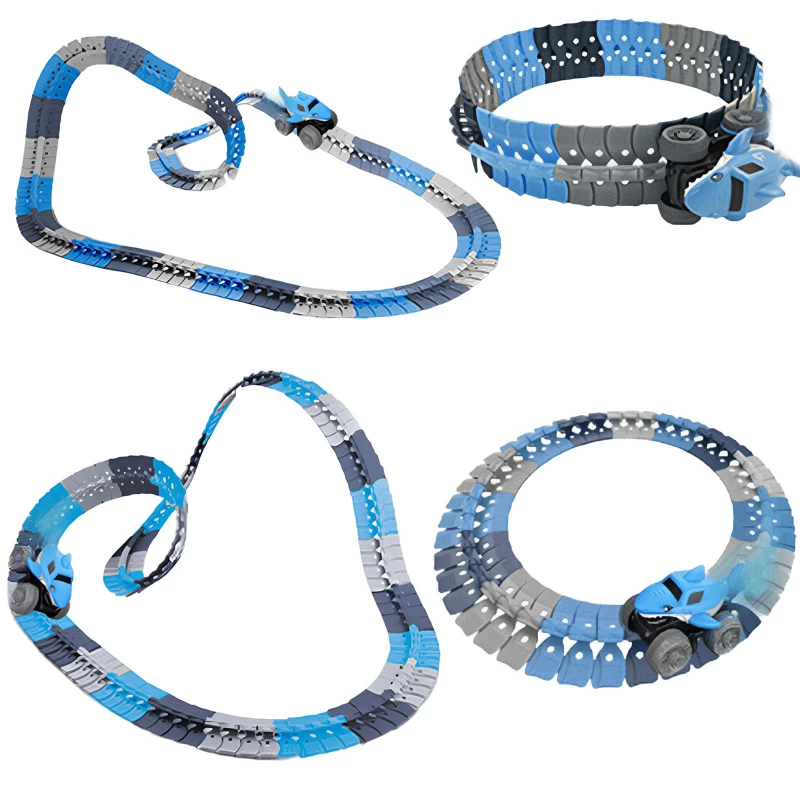 Інтерактивний трек з інерційною машинкою SHT 5510-2 Shark Trak (138pcs/1CAR) – Blue. Фото 1 з 3