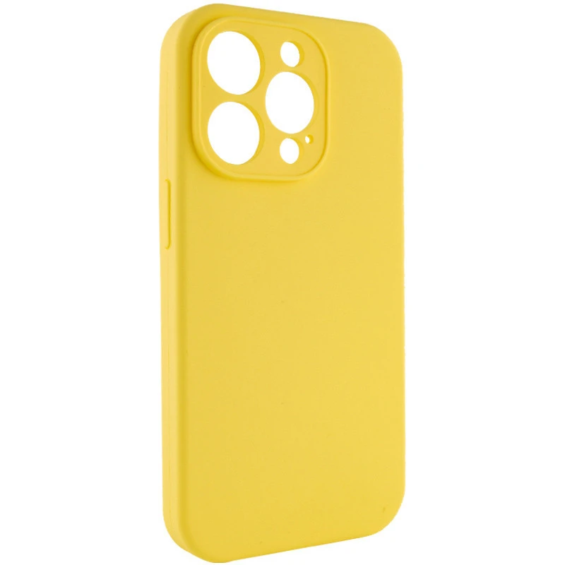 Чехол с защитой камеры Silicone Case для Apple iPhone 15 Pro (6.1") – Желтый / Yellow. Фото 2 из 6