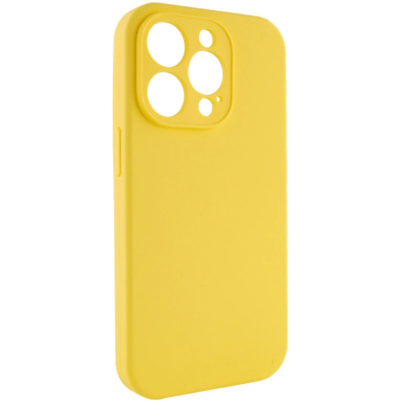 Чехол с закрытым низом Silicone Case для Apple iPhone 16 Pro Max – Желтый / Yellow. Фото 5 из 13