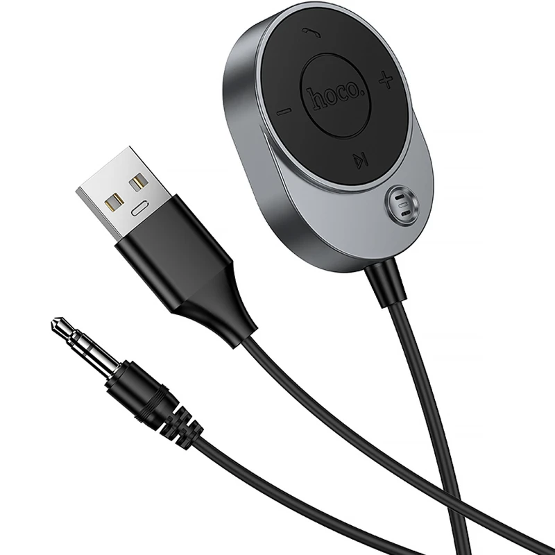 Bluetooth аудіо ресивер Hoco E150 Path AUX BT5.4 – Metal gray. Фото 3 з 6