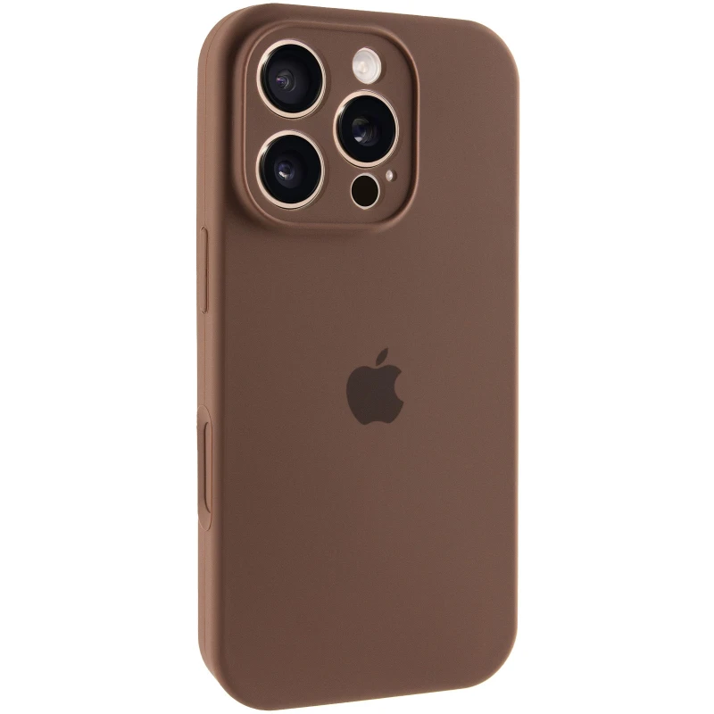 Чохол Silicone Case з захистом камери на Apple iPhone 16 Pro – Коричневий / Brown. Фото 1 з 7