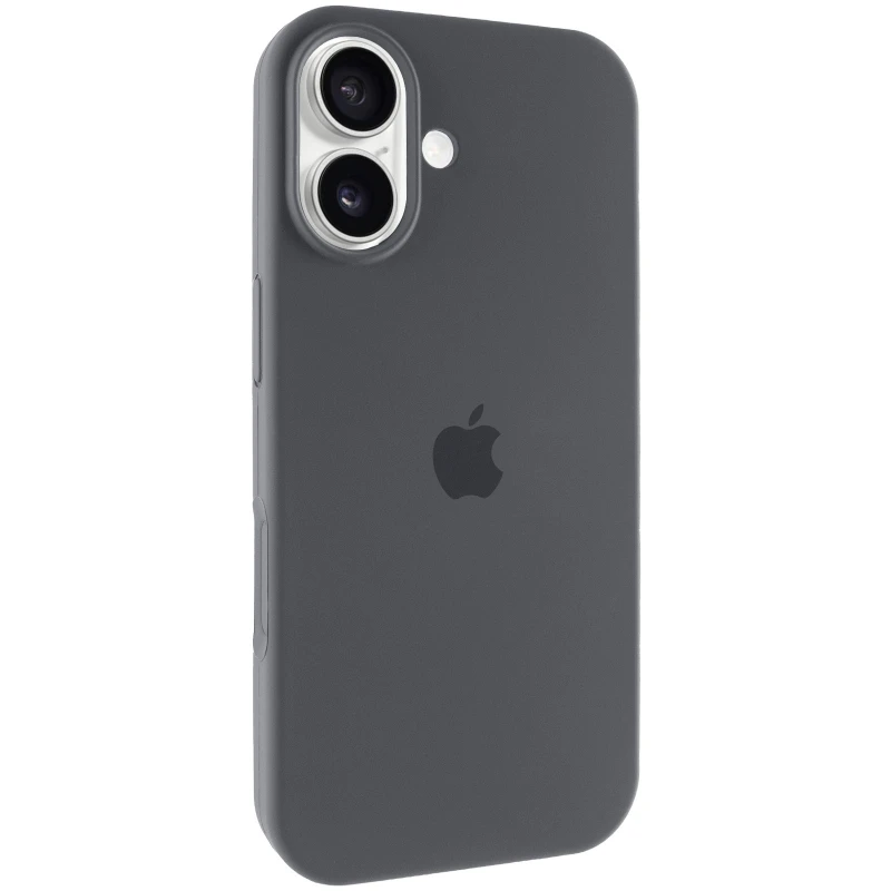 Чохол Silicone Case з закритим низом на Apple iPhone 16 Plus – Сірий / Dark Gray. Фото 2 з 8