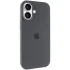 Чохол Silicone Case з закритим низом на Apple iPhone 16 – Сірий / Dark Gray. Фото 1 з 8