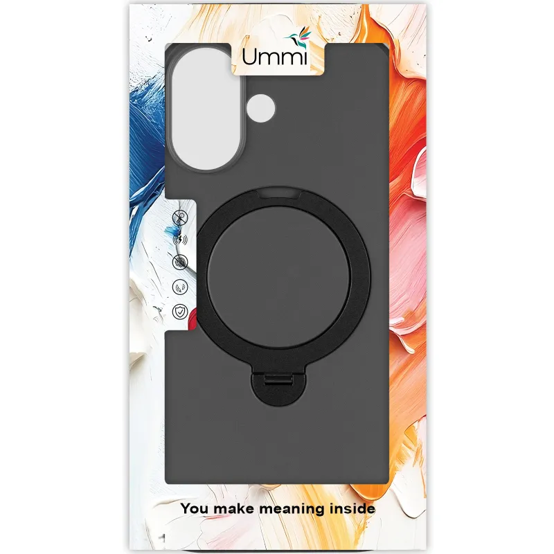 Чехол Ummi Colorful with MagSafe HQ Ring для Apple iPhone 17 (6.3") – Black. Фото 6 из 11