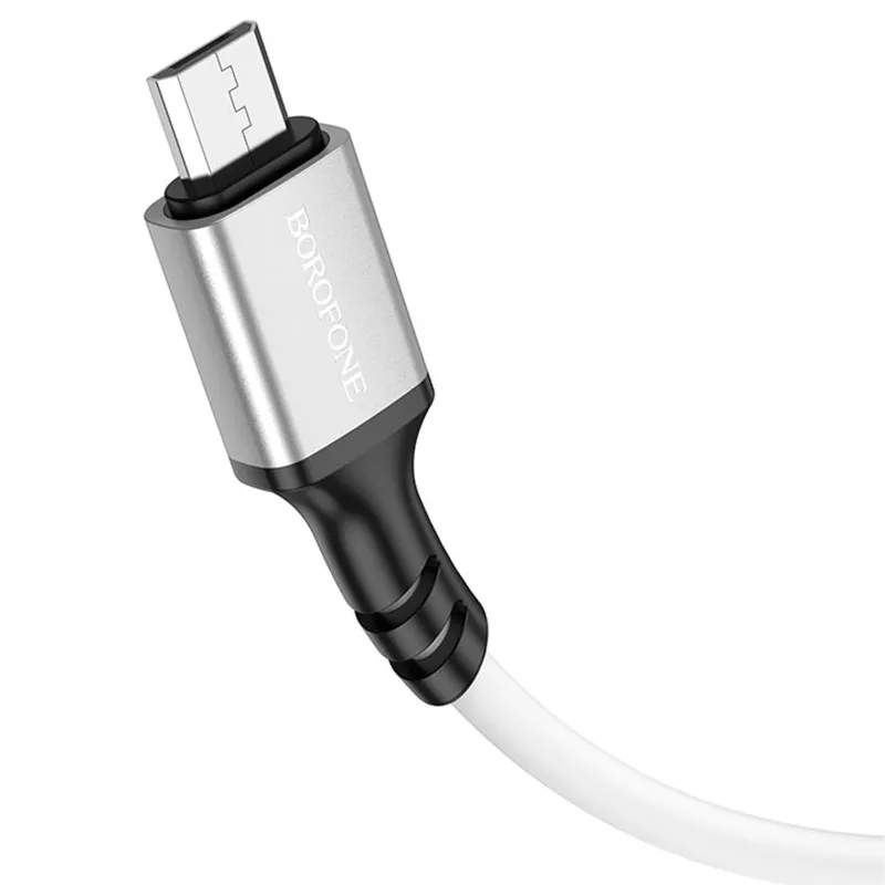 Дата кабель Borofone BX83 Famous USB to Micro-USB – White. Фото 3 з 4