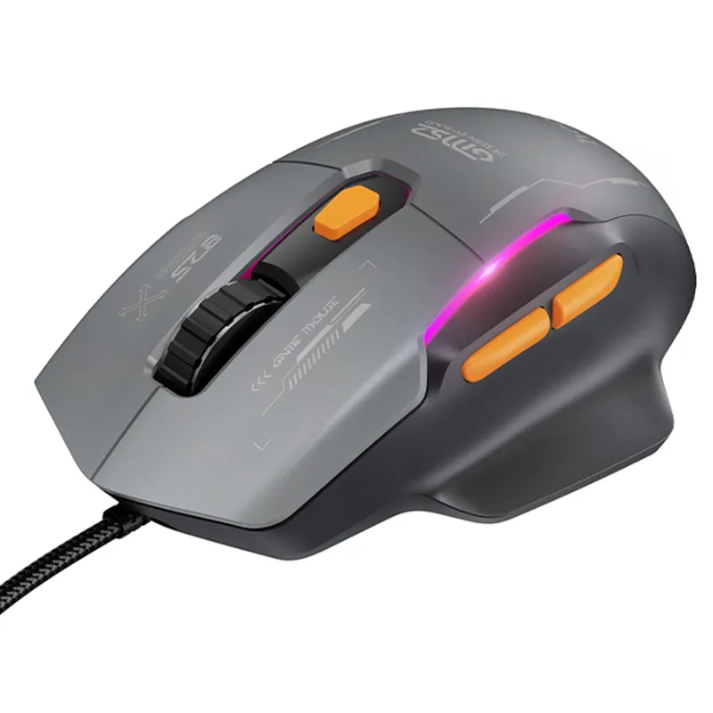 Мышь проводная Hoco GM52 Reddy RGB – Black / Gray. Фото 5 из 6